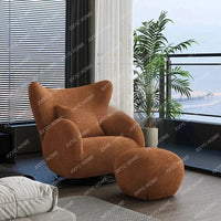 Rotatable antelope single sofa living room fabric leisure chair antique bedroom home lazy sofa