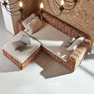 Outdoor sofa combination, courtyard tea table furniture, outdoor garden, waterproof, sun protection, rattan weaving, leisure