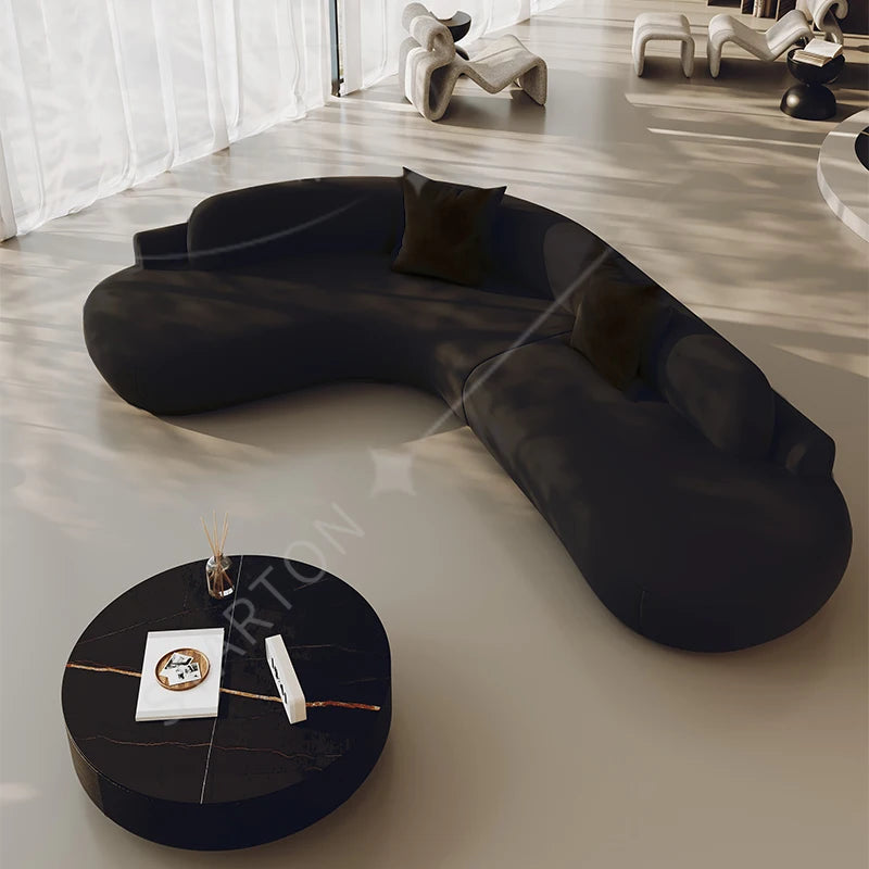 White Minimalist Comfortable Large Size Living Room Sofas Terrace Furniture