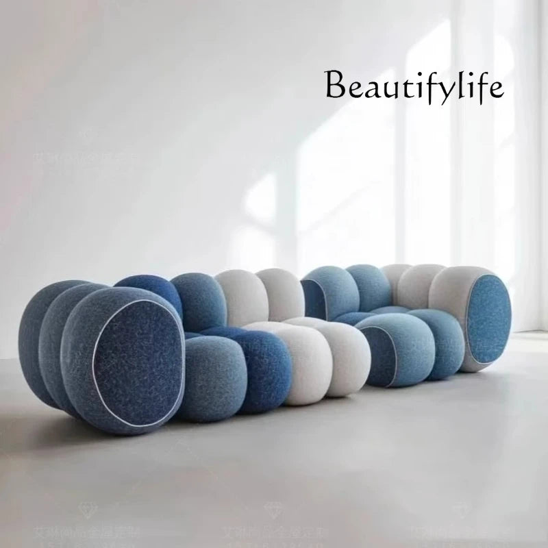 couch Nordic Living Room Sofas White Puff Floor Designer 2025 Accent Bubble Couch Salon Luxury Hotel Sofa Wohnzimmer Furniture H
