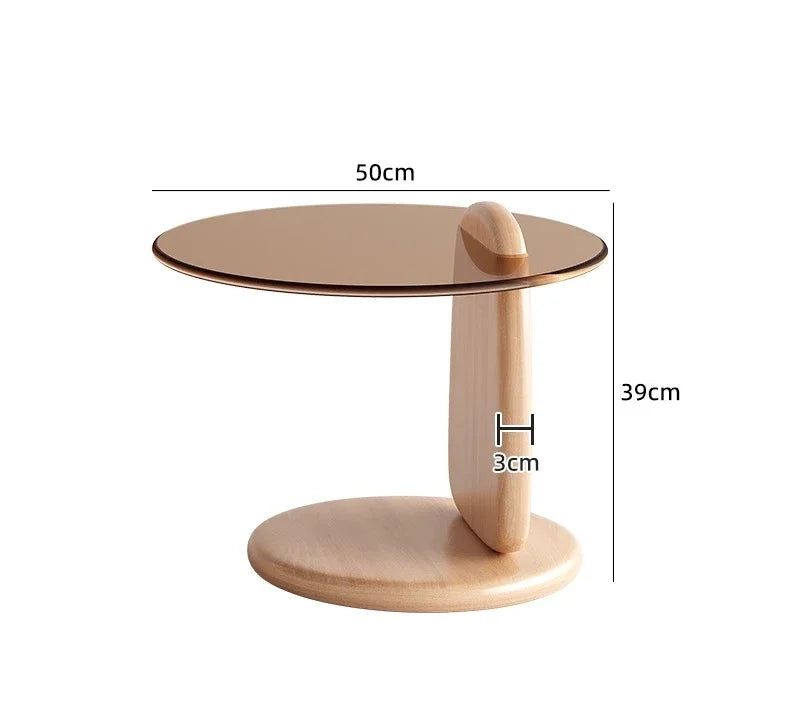 Table à thé, salon, petite maison, style italien, table à thé simple et moderne, table à thé créative en verre à combinaison circulaire