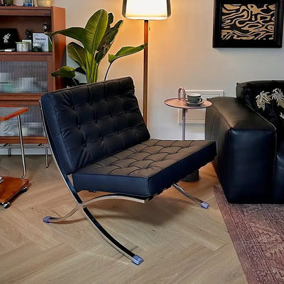 Barcelona Single Sofa Designer Lazy Sofa High-end Italian Living Room Sofa Chair Nordic Light Luxury Leisure Chair