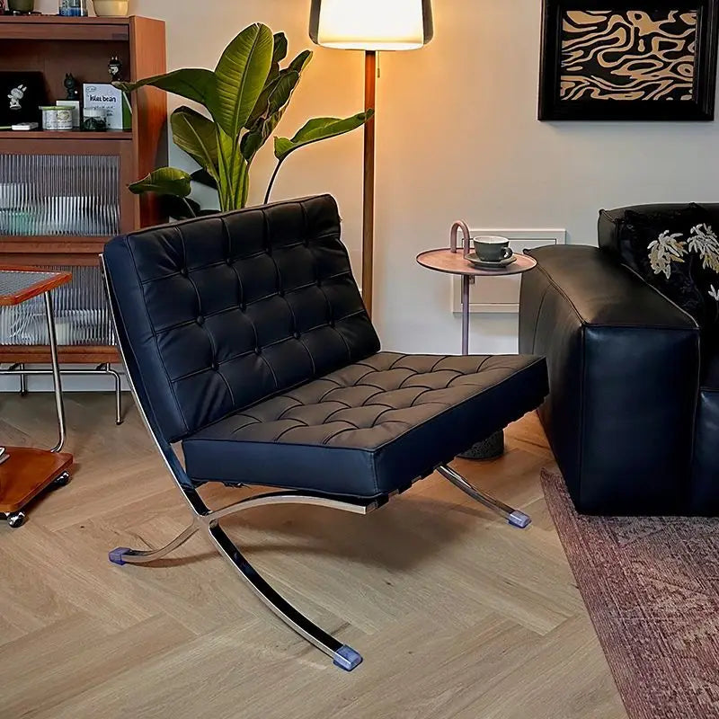 Barcelona Single Sofa Designer Lazy Sofa High-end Italian Living Room Sofa Chair Nordic Light Luxury Leisure Chair