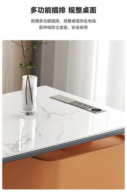 Italian minimalist rock slab office table study table Computer desk Room desks office desks and workstations studio desk