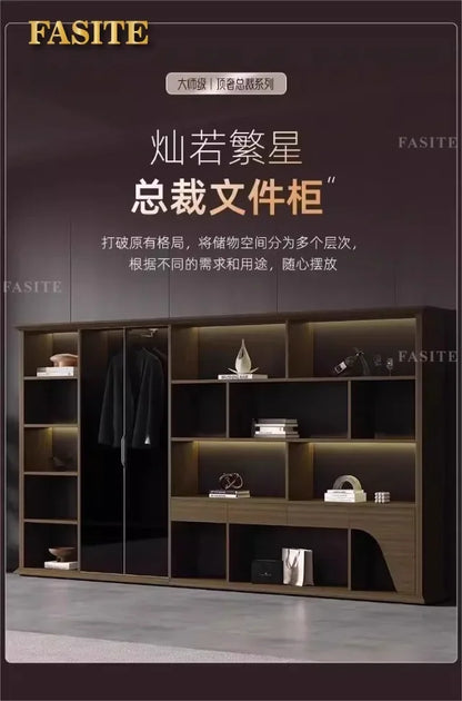 Premium Light luxury office boss table, simple modern class desk, high-end president table