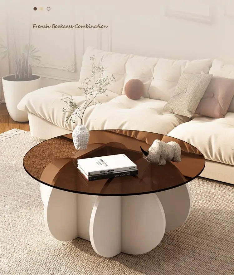Unique Display Coffee Table Clear Ornaments Aesthetic Minimalist Coffee Table Luxury Design Mesa Centro Salon Home Furniture
