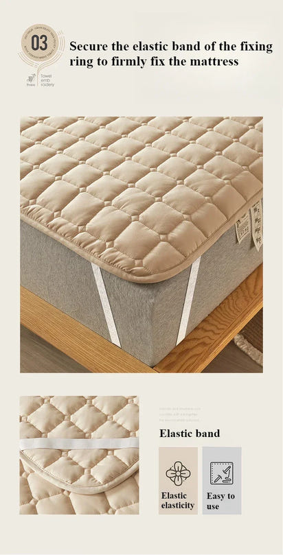 1PC Soft Fibre Waterproof Mattress Cover Thickened Breathable Diaper Proof Foldable Household