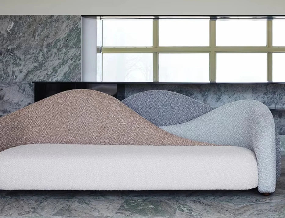 Modern Designer Furniture Luxury Sofas Velvet Fabric Curved Sofa For Home Salon Villa Hotel