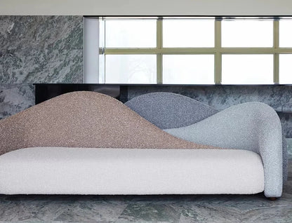 Modern Designer Furniture Luxury Sofas Velvet Fabric Curved Sofa For Home Salon Villa Hotel