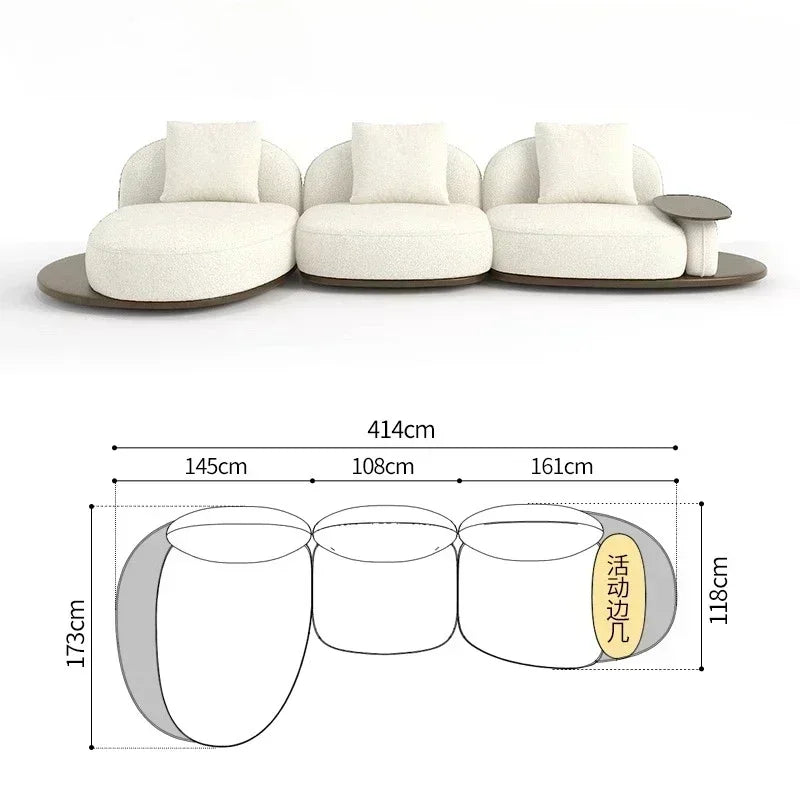 Home Living Room Coffee Designer Creative Three Person Log Style Furniture Modern Simple Sofa Morocco Fabric Sectional Sofas