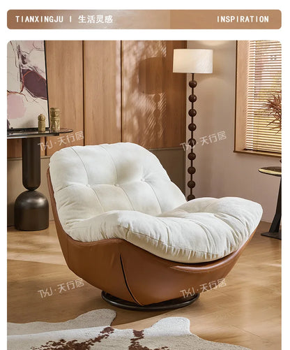 Medieval style rotating nest chair single sofa chair living room balcony home light luxury leisure