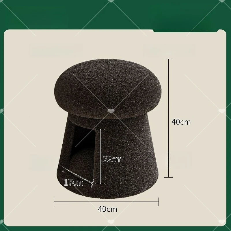Creative Cat Nest Shoe Changing Stool Household Cream Style Mushroom Low Stool Entrance Entrance Storage Stool Multi-functional