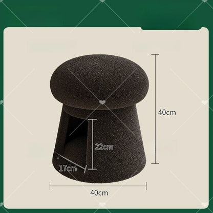 Creative Cat Nest Shoe Changing Stool Household Cream Style Mushroom Low Stool Entrance Entrance Storage Stool Multi-functional