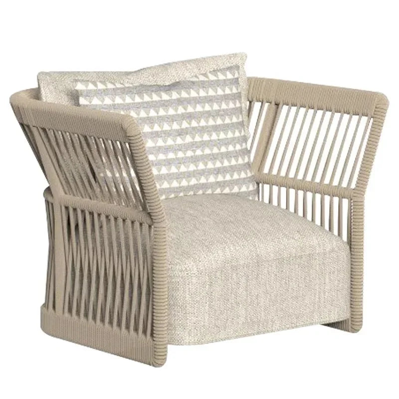 Outdoor Sofa Courtyard Rattan Terrace Garden Living Room Waterproof Leisure Rattan Chair Coffee Table Combination Balcony Villa