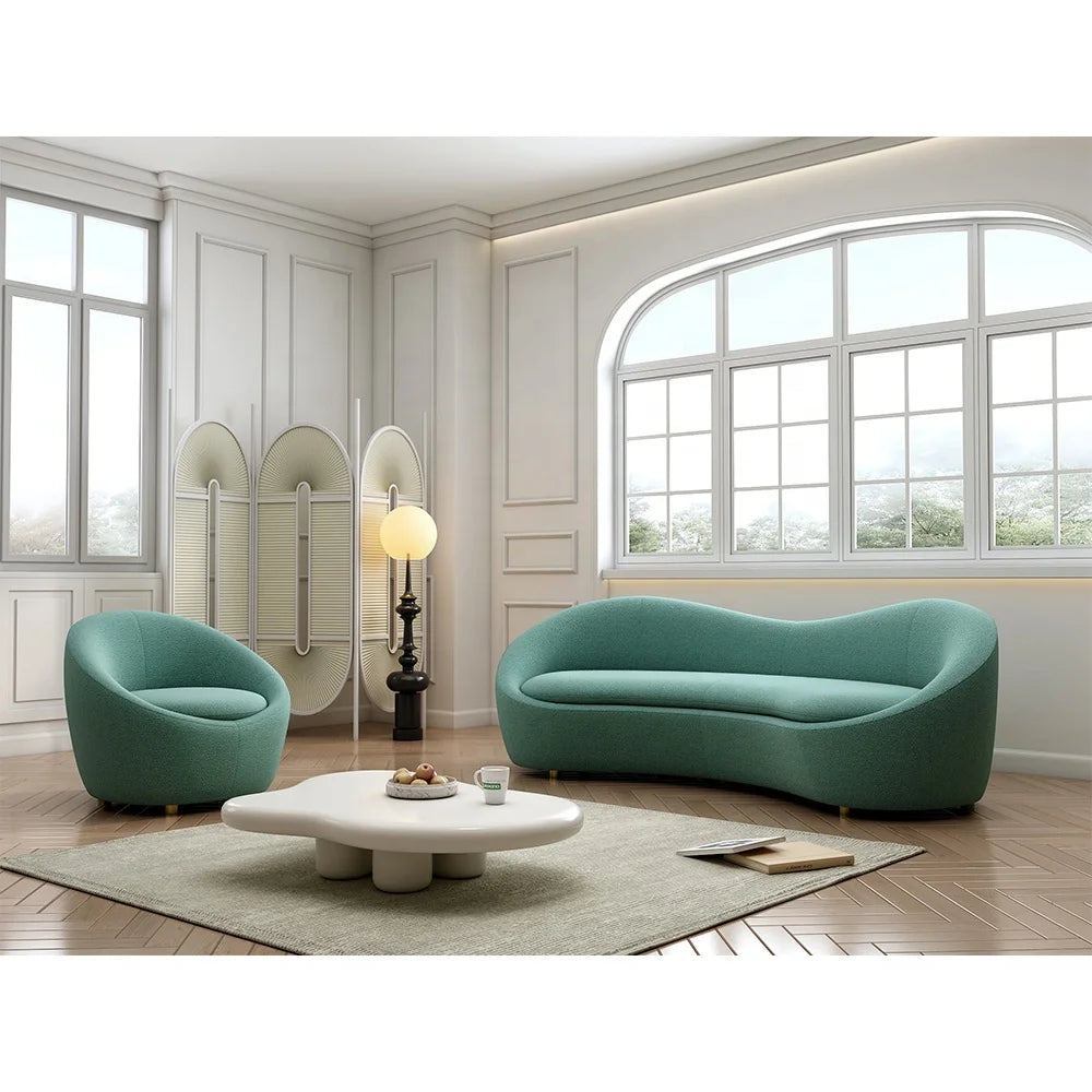 L Shape Fabric Recliner Sofa Set Modular Blue Velvet Sofa Italian Fabric Sofa for Home Luxury