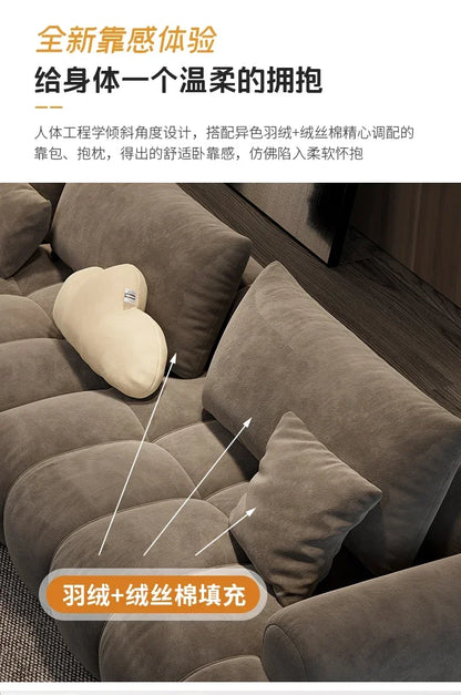 Relaxing Fancy Sofa Cheap Stretch Brown Floor Recliner Sofa Puffs Sectional Juego De Muebles Para Sala Living Room Furniture