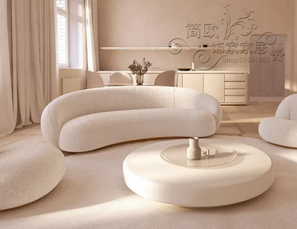 Luxury Living Room Sofas Minimalist Curved Nordic Luxury Lazy Sofa Aesthetic Double Sillas Para Sala De Estar Home Furniture