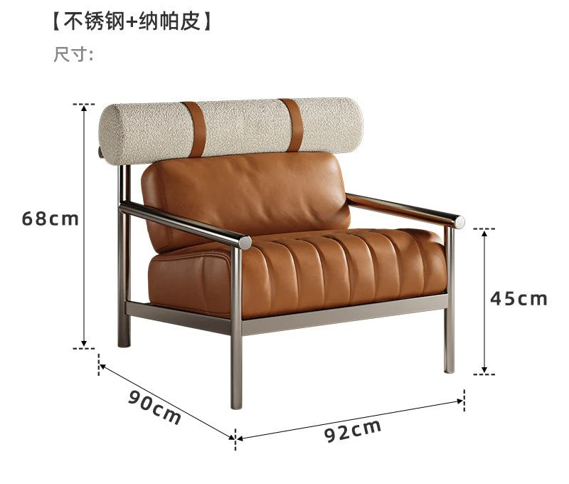 Single sofa chair creative metal homestay lazy leisure chair