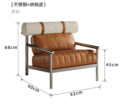 Single sofa chair creative metal homestay lazy leisure chair