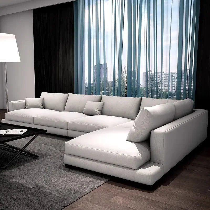 Wholesale New Products L-Shape Sectional Sofa Set for Living Room Sofa Nordic Tech Fabric Bedroom Furniture Special