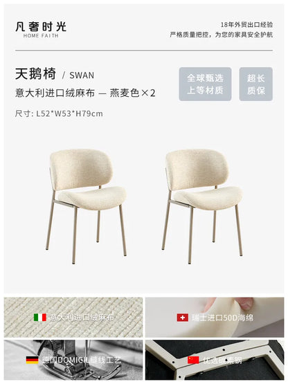 Clear Lounge Dining Chairs Comfortable Bedroom Vanity Dining Chairs Replica Mobile Sillas Para Comedor Postmodern Furniture