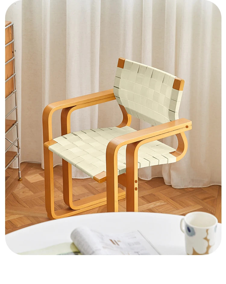 Solid Wood Woven Fabric Dining Chairs,Backrest Armchair,Furniture,Customized,Home,Living Room,Desk Stool
