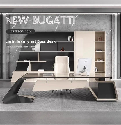 Designer Modern Office Desks Asthetic Luxury Storage Drawers Writing Executive Desk L Shaped Study Escritorios Office Furniture
