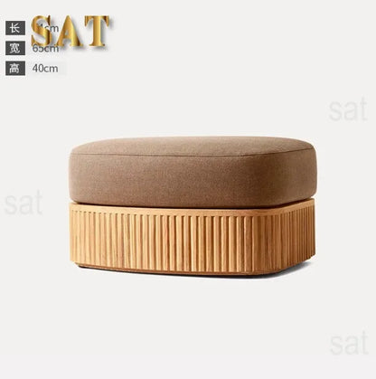 nvModern Simple Courtyard Villa Garden Outdoor Waterproof Sunscreen Anticorrosive Durable Teak Sofa Outdoor Furniture&
