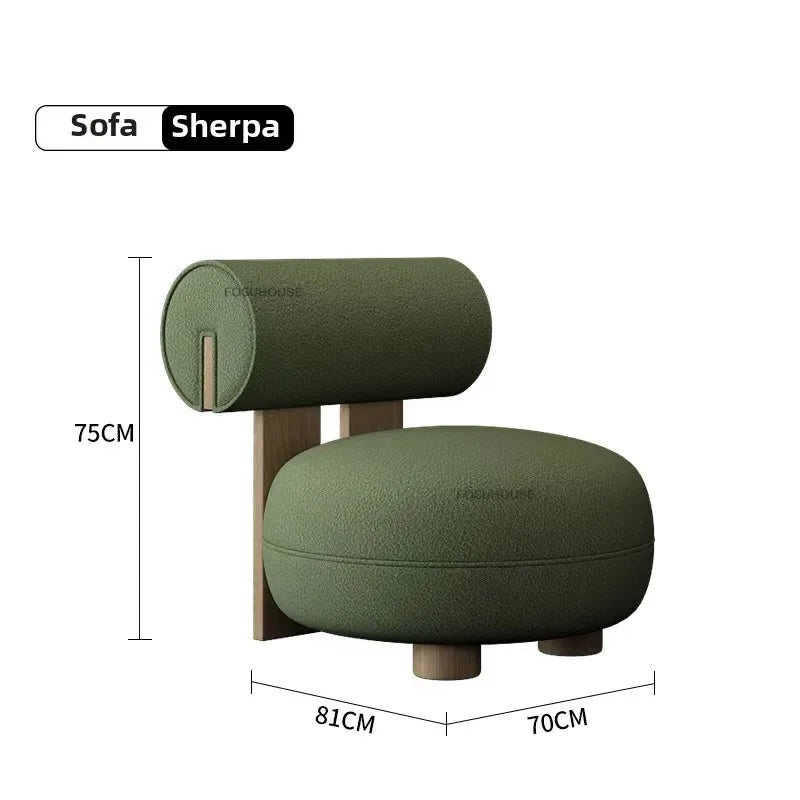 Lamb Velvet Curved Living Room Sofas Designer Living Room Furniture Beauty Salon Clothing Store Reception Sofa Luxury Sofa Bed
