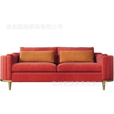 Light luxury fabric sofa simple modern large apartment living room coffee table combination