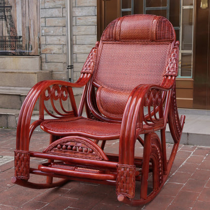 Manufacturers supply adult bedrooms, elderly rocking chairs, real rattan leisure balcony recliners