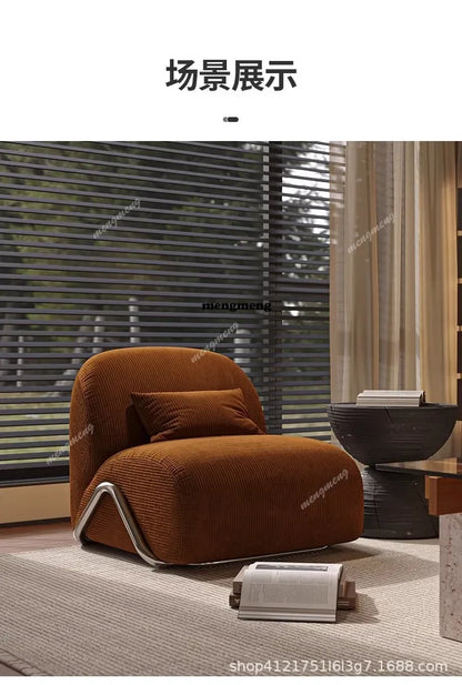 Nordic Velvet Living Room Chairs Lazy Comfortable Ergonomic Accent Living Room Chairs Italian Design Home Furniture Sillas LLLC