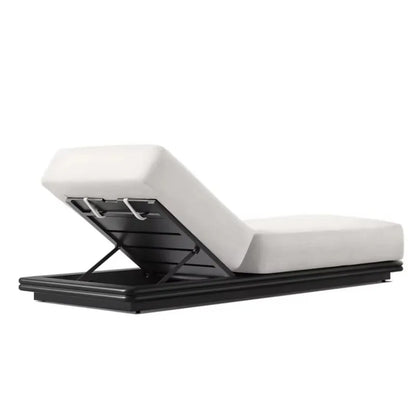 Resort Villa Hotel Outdoor Furniture Waterproof Aluminum Garden Bed Adjustable Backrest Sunbed Patio Pool Lounge Chair