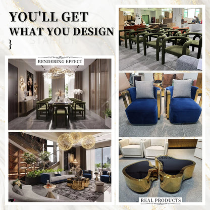 Apartment Hotel Custom Furniture Sofa Home Full Complete Modern Luxury Living Furniture Set