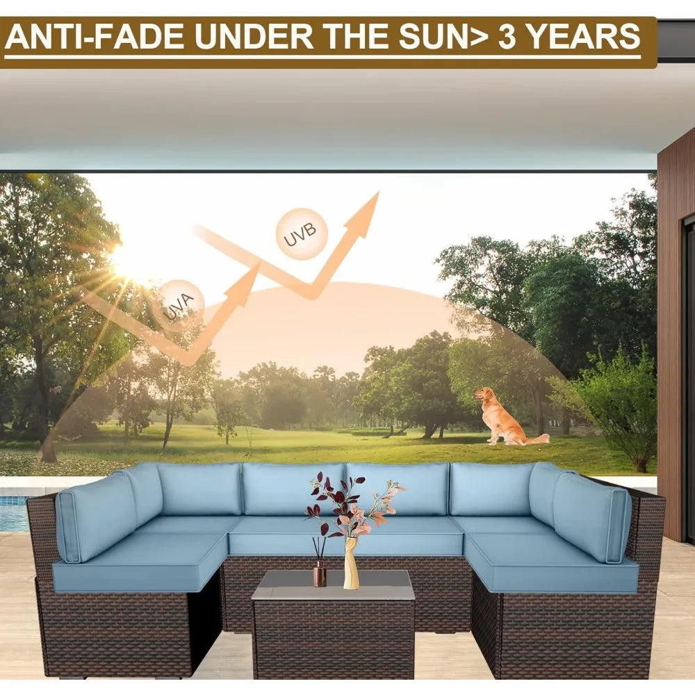 14 Piece Outdoor Patio Cushion Cover Replacement, Waterproof Patio Cushion Covers, Outdoor Furniture Cushion - Free Delivery