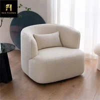 Modern Nordic Single Person Leisure Lazy Sofa Light Luxury Fabric Armrest Accent Chair for Home Furniture for Living Room
