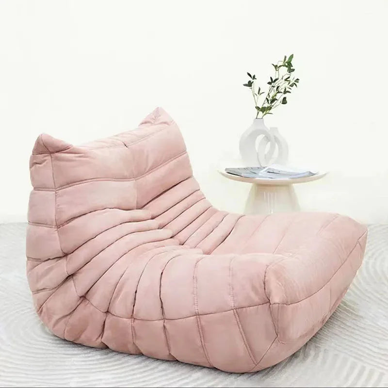 Cat Scratch Skin Sponge Caterpillar Sofa Lazy Velvet Small Apartment Living Room with Reclining Balcony Bedroom Single Sofa
