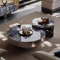 Aesthetic Coffee Table Round Storage Designer Modern Coffee Table Small Salon Metal Mesa De Centro Sala Home Furniture
