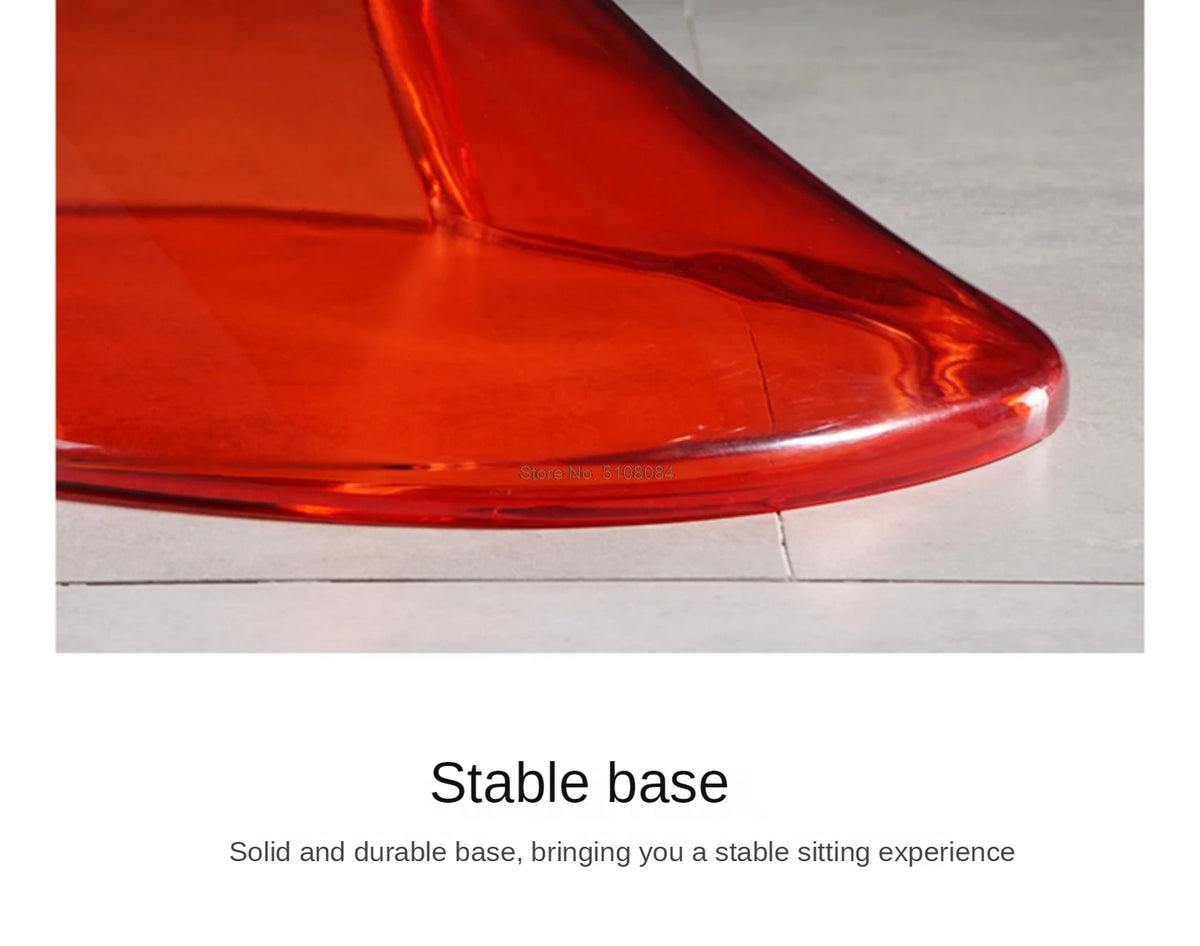 Creative Living Room Dining Stool Crystal Transparent Dining Stool Furniture Modern Minimalist Plastic Dining Chair