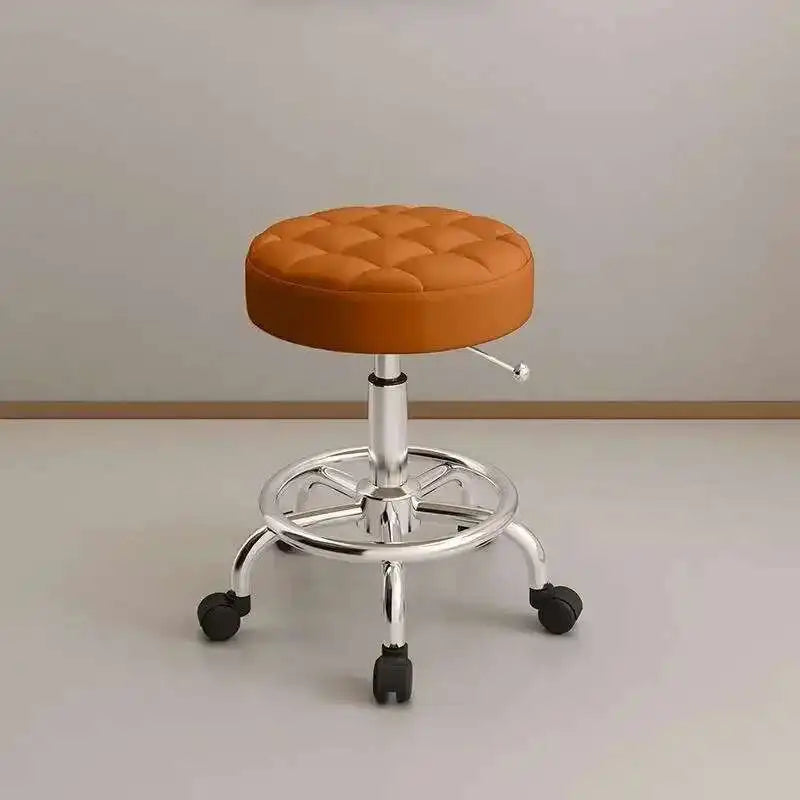 Aesthetic Hairdressing Chair Backrest Simple Rolling Rotating Barber Chair Portable Mocho Cadeira Barber Equipment MQ50BC