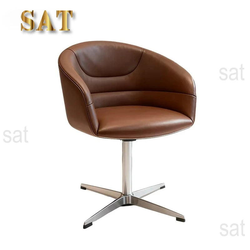 Leather Reception Armchair Office Visitor Chair Luxury Fashion Office Chair Hotel Swivel Office Chair