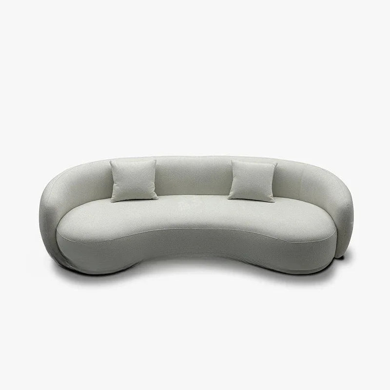 Semicircle, curved, sofa, moon model, special shaped, living room, furniture, cream wind