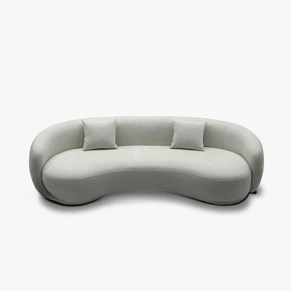 Semicircle, curved, sofa, moon model, special shaped, living room, furniture, cream wind