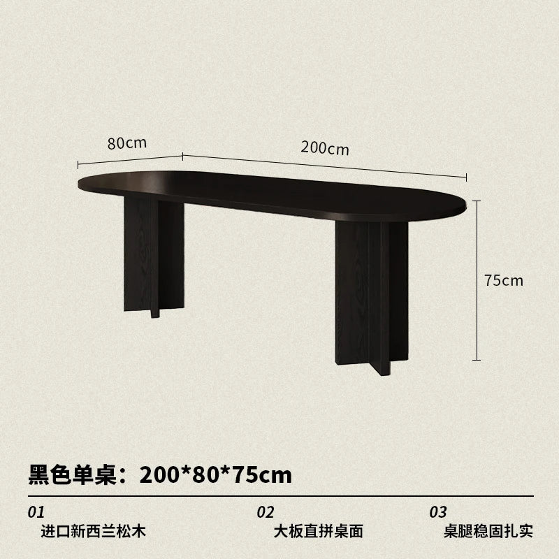 HTT oval dining table and chairs retro living room modern light luxury dining room rock slab home accessories
