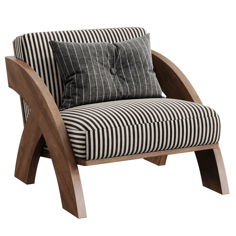 Nordic Luxury Design Solid Walnut Wood Reception Chair Simple Home Hospitality Club Furniture Living Room Hotel Net Red Leisure