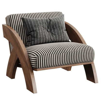 Nordic Luxury Design Solid Walnut Wood Reception Chair Simple Home Hospitality Club Furniture Living Room Hotel Net Red Leisure