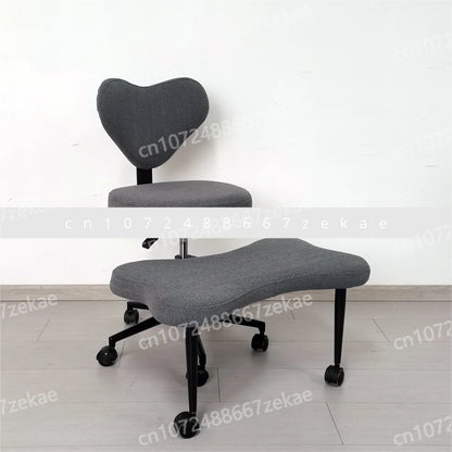 Cross Leg Chair - Meditation Chair with Wheels, ADHD Chair, Height Adjustable Seat, Adjustable Footstool