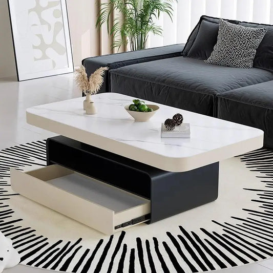 Modern Luxury Coffee Table Rectangle Organizer Drawer Nordic Trendy Coffee Table Premium Beauty Table De Salon Home Furniture