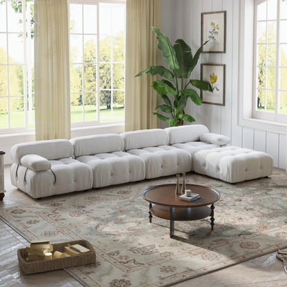 Living Room Furniture Mario Bellini Modern Nordic L Shape 3 4 5 6 7 Seater White Velvet Modular Sectional Sofa Couch Set