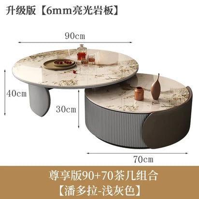 Unique Aesthetic Coffee Tables Marble European Glam Nordic Luxury Trendy Coffee Tables Round Modern Mesas Living Room Furniture